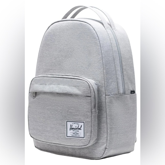 NWT Herschel MILLER backpack in light grey crosshatch - Picture 11 of 12